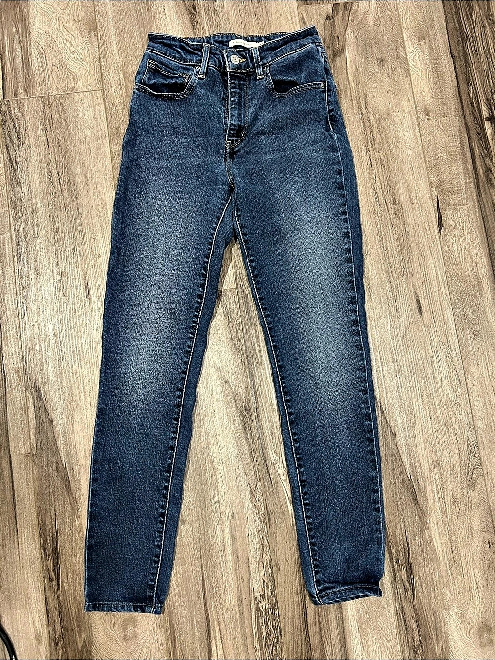 Levi's 721 High Rise Skinny Jeans Blue Waist 27